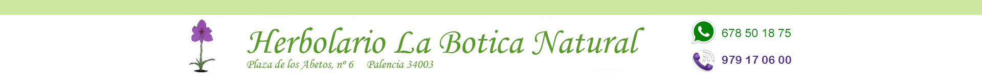 Fitoterapia, Herbolario La Botica Natural online Palencia