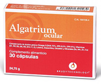 ALGATRIUM OCULAR OJOS VISION  DHA EPA VITAMINAS B LUTEINA ZEAXANTINA SELENIO MANGANESO ZIN COBRE PRESVICIA OJO SECO HIPERMETROPIA VISTA CANSADA ASTIGMATISMO SINDROME SJOGREN  MIOPIA HIPERMETROPIA